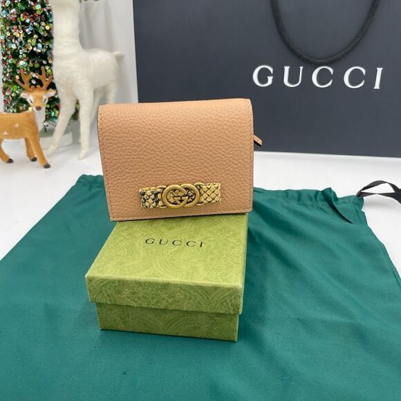 Women’s Gucci, interlocking G python bow leather wallet made in Italy - Picture 2 of 9